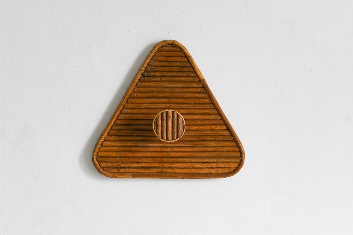 Triangular Rattan Coat Hook