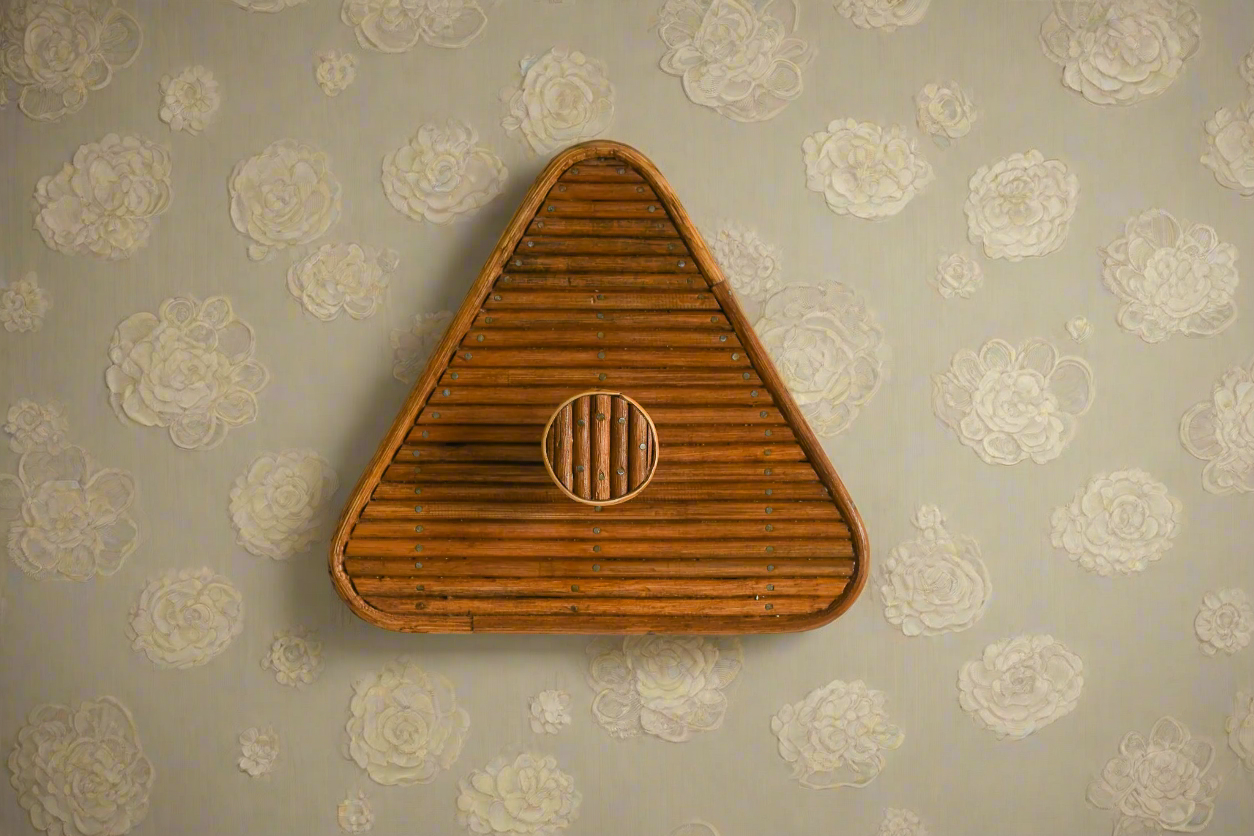 Triangular Rattan Coat Hook