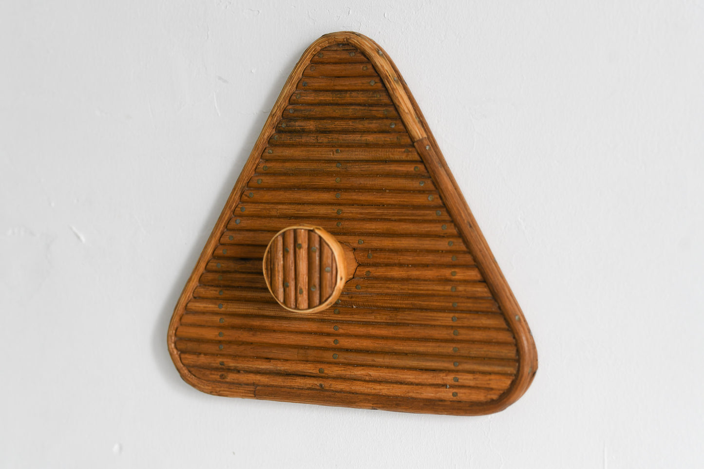 Triangular Rattan Coat Hook