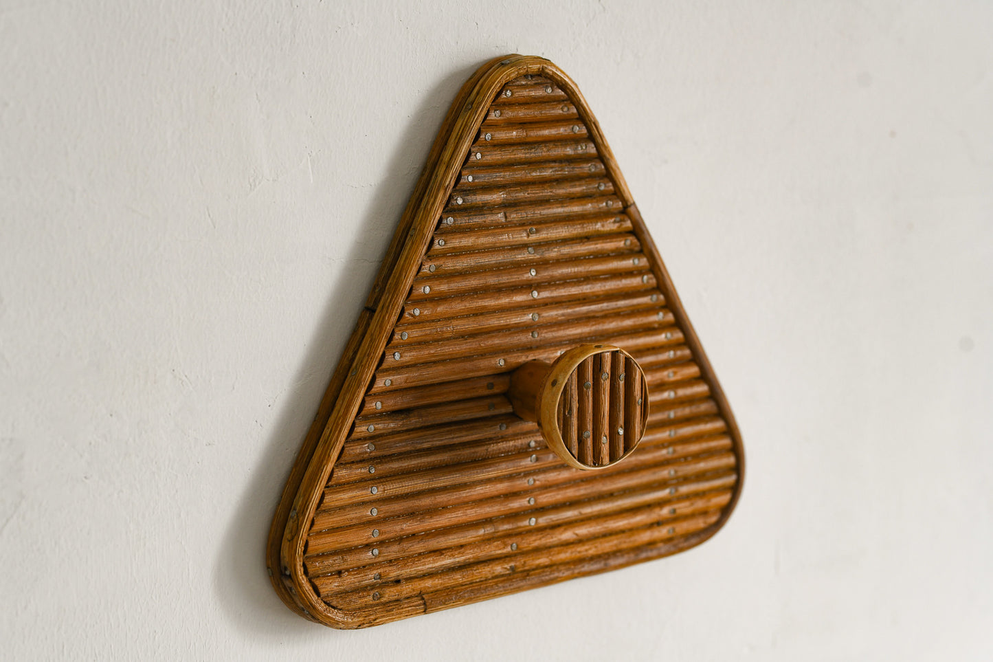 Triangular Rattan Coat Hook