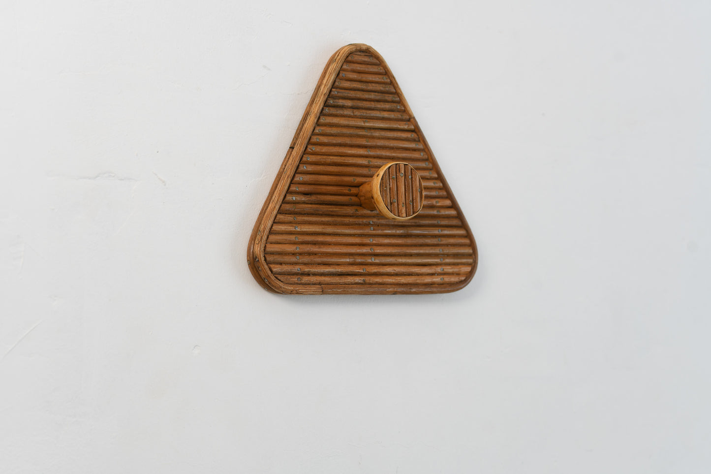 Triangular Rattan Coat Hook