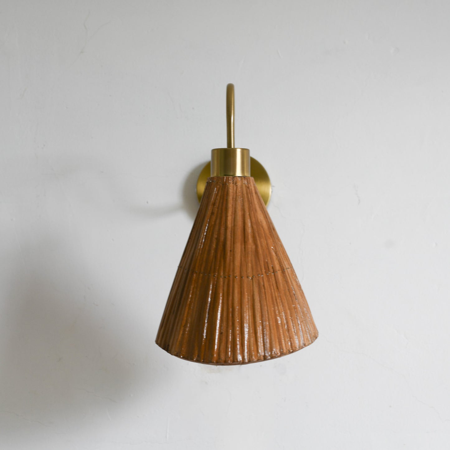 Cone Rattan Wall Sconce