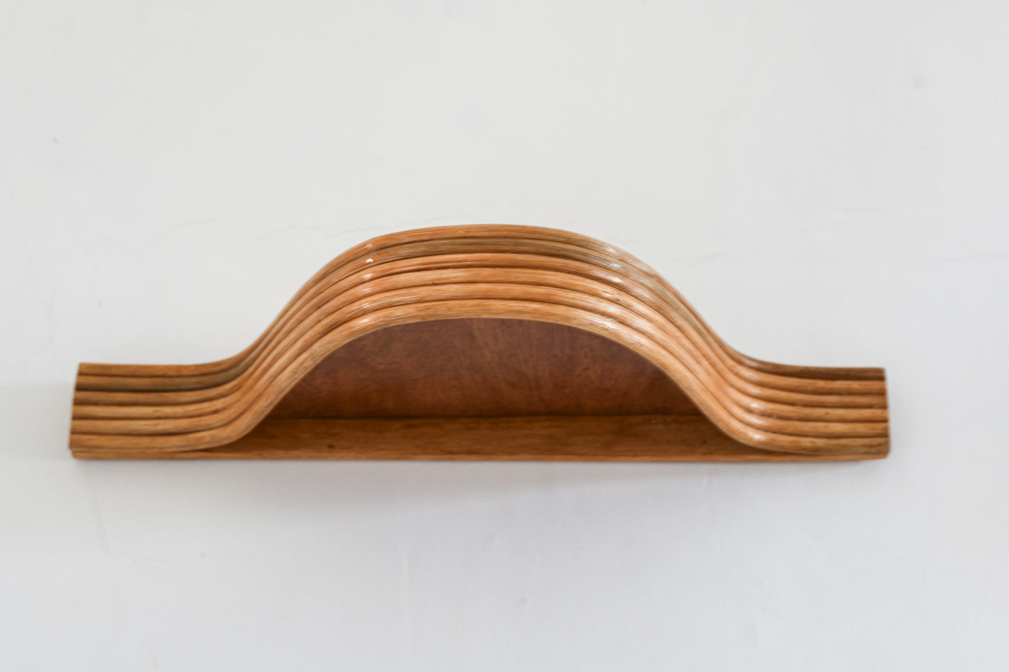 Curved Rattan Wall Mounted Shelf