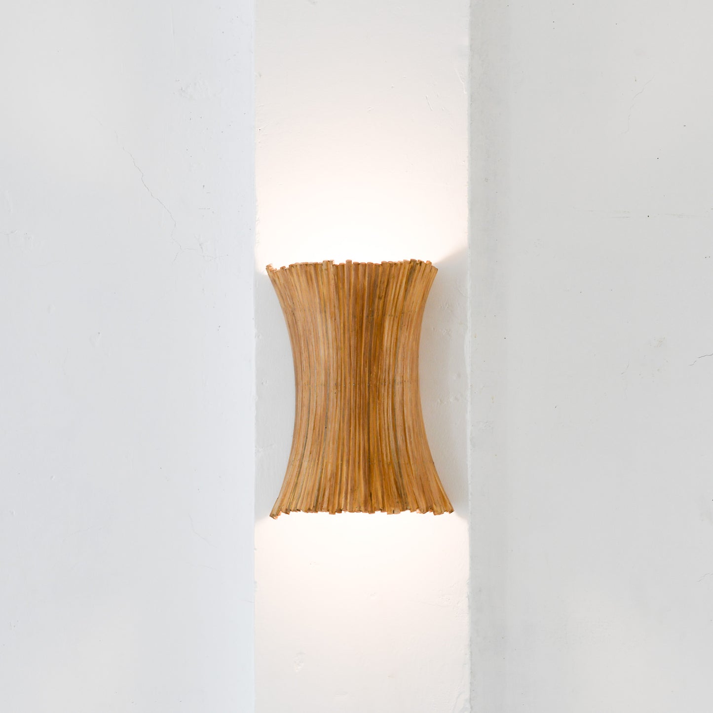 Half Shade Rattan Wall Sconce