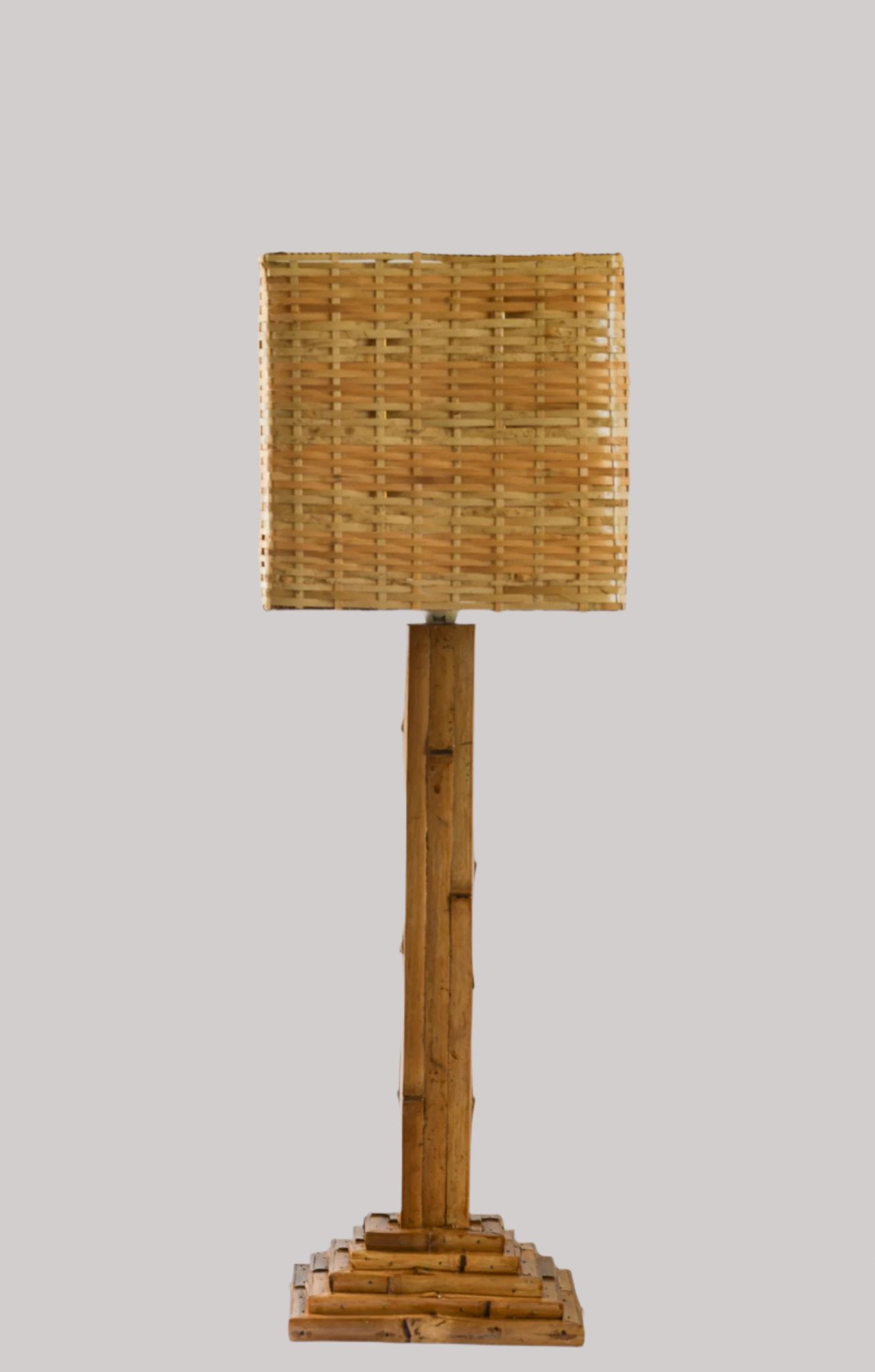 Organic Bamboo Step Table Lamp Peter Blake Style