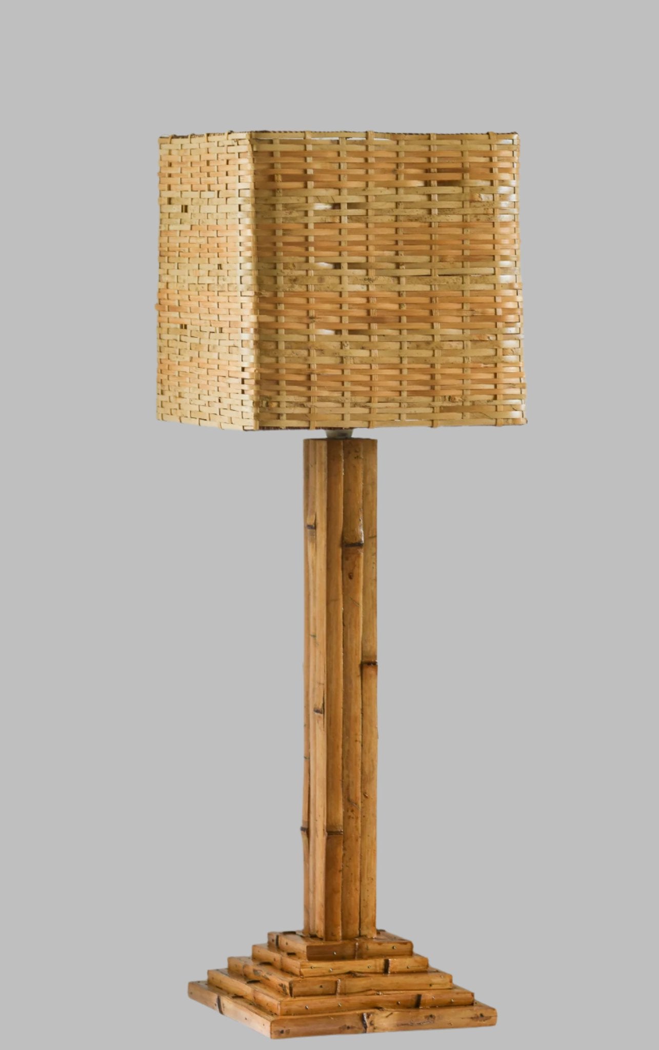 Organic Bamboo Step Table Lamp Peter Blake Style