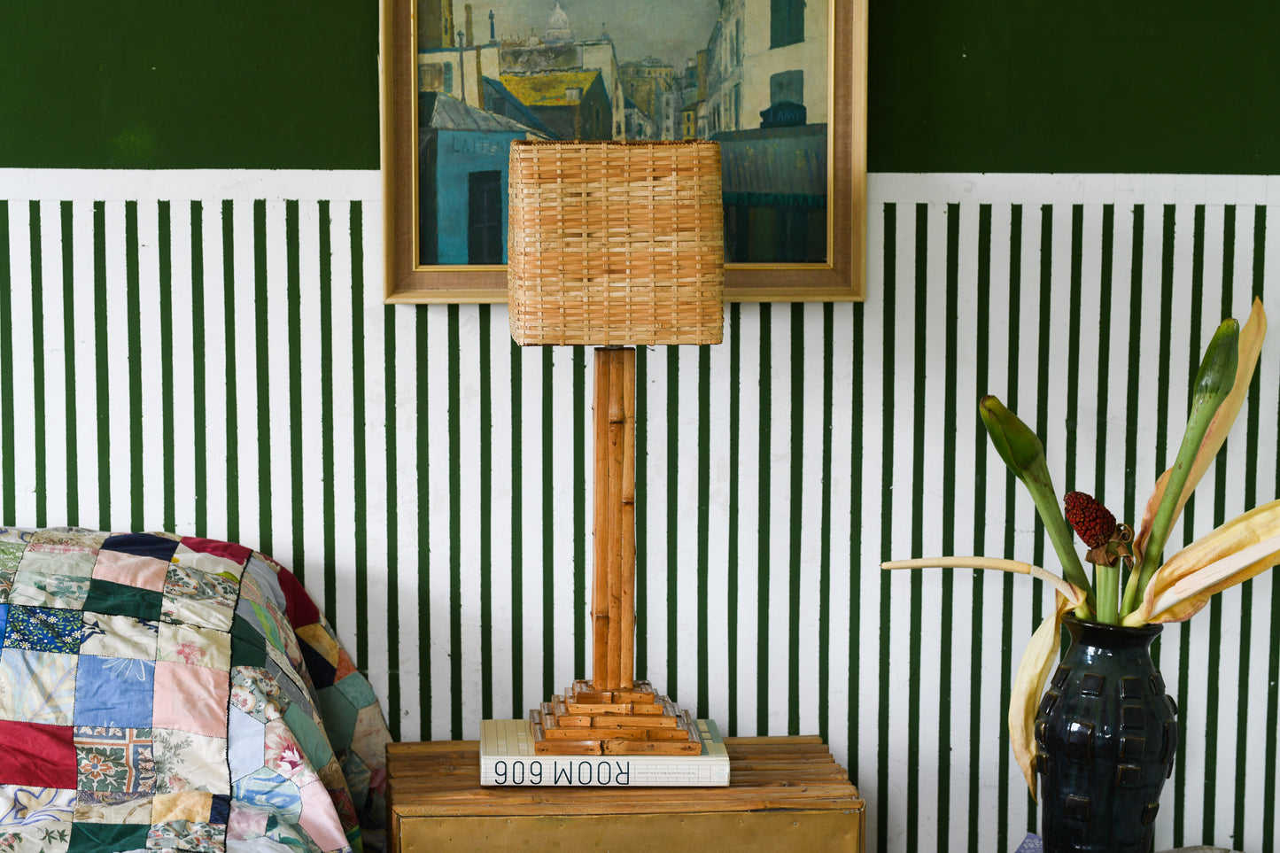 Organic Bamboo Step Table Lamp Peter Blake Style