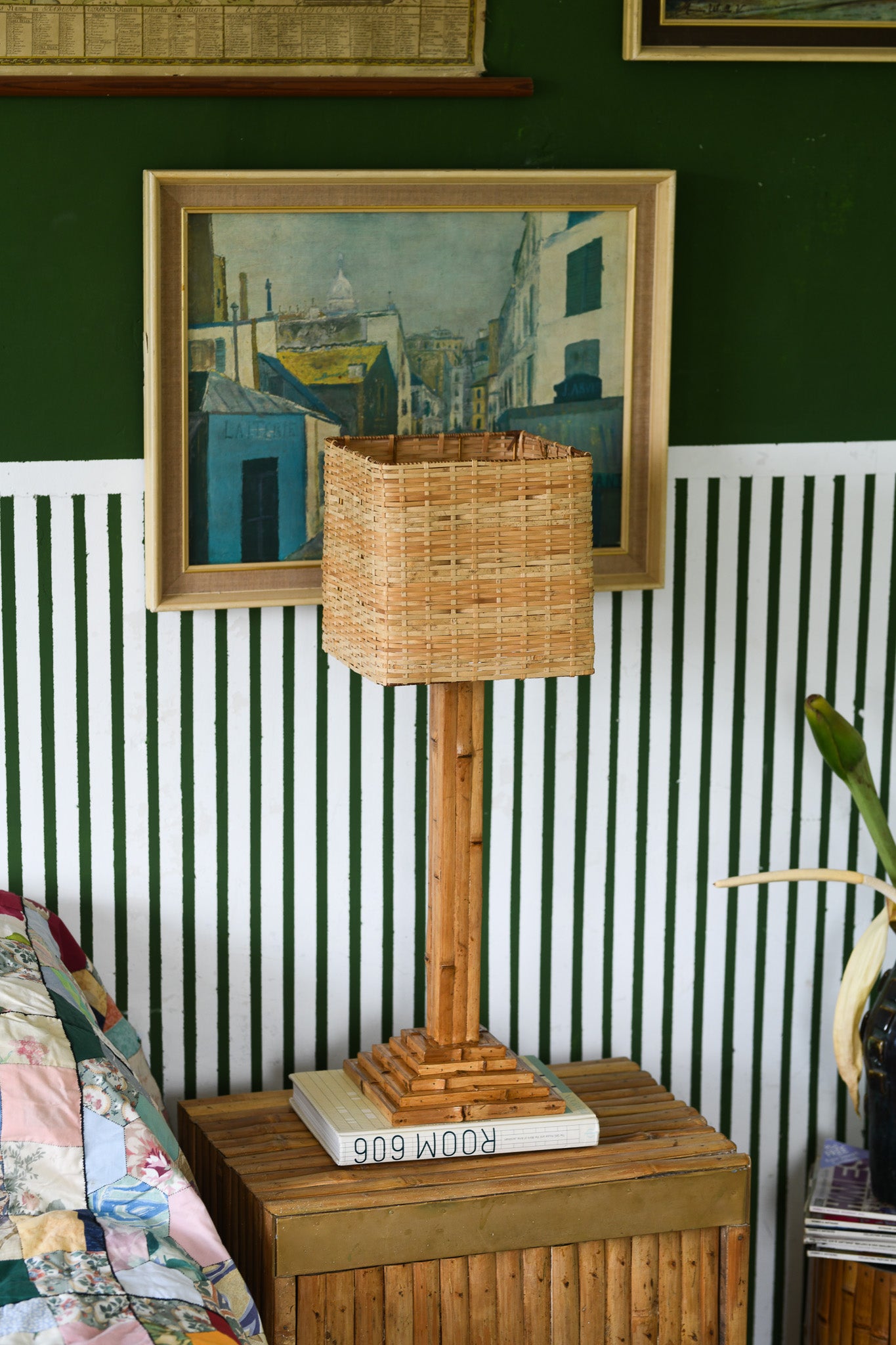 Organic Bamboo Step Table Lamp Peter Blake Style