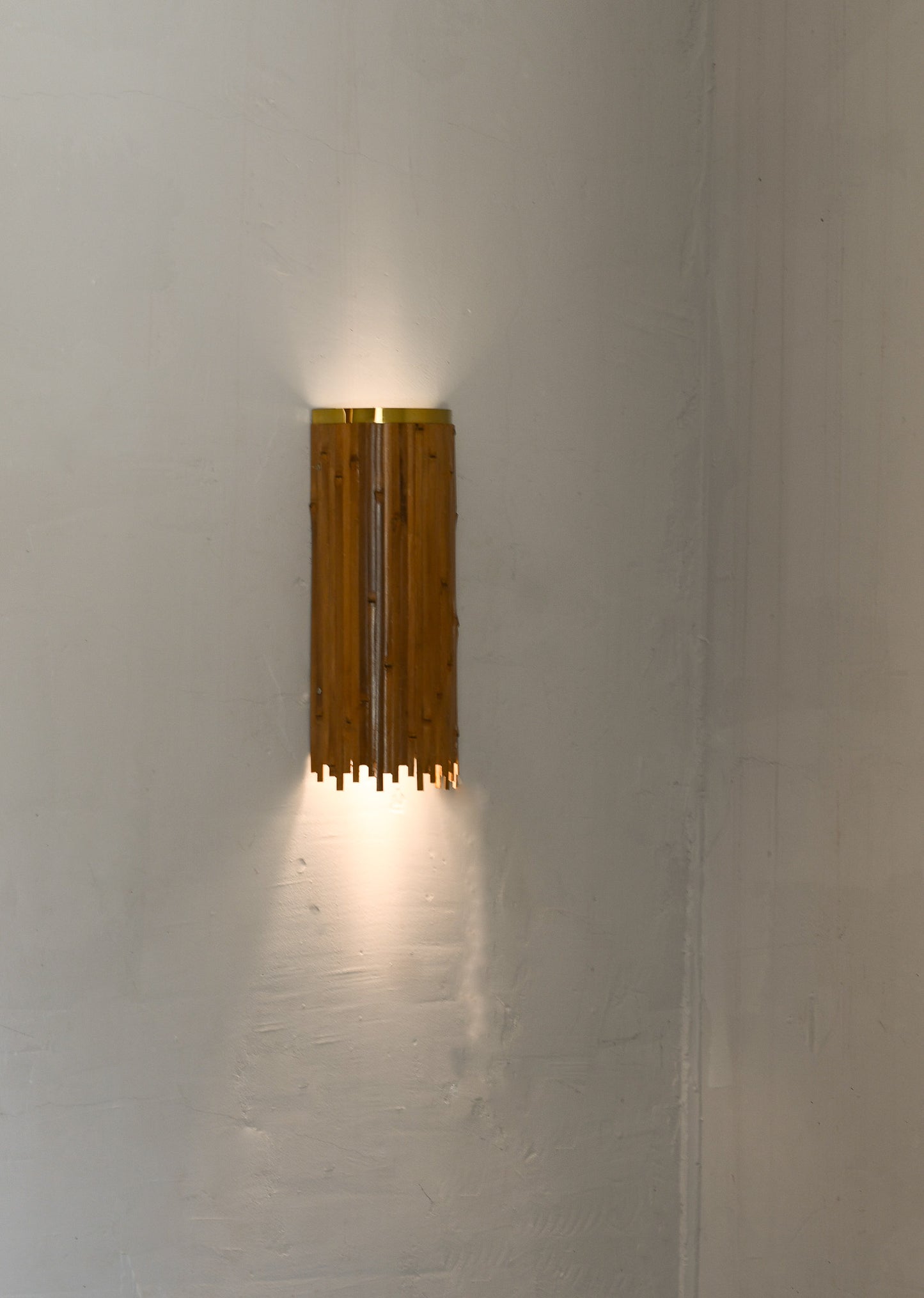 Upside Downward Bamboo Wall Lamp