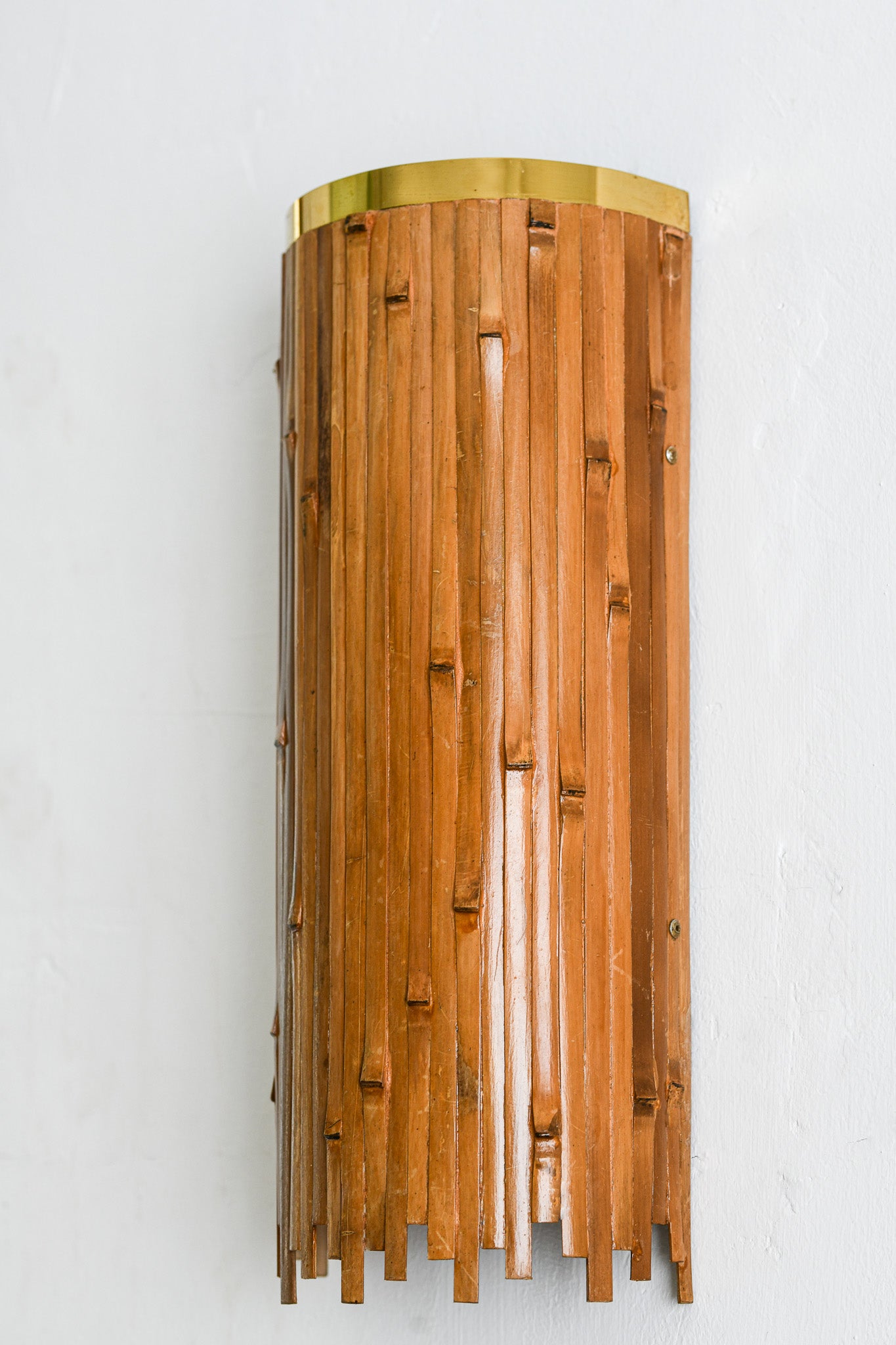 Upside Downward Bamboo Wall Lamp