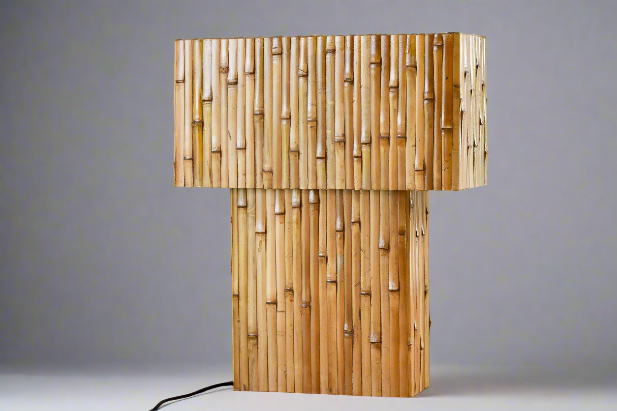 "Nodules Series" Bamboo Table Lamp