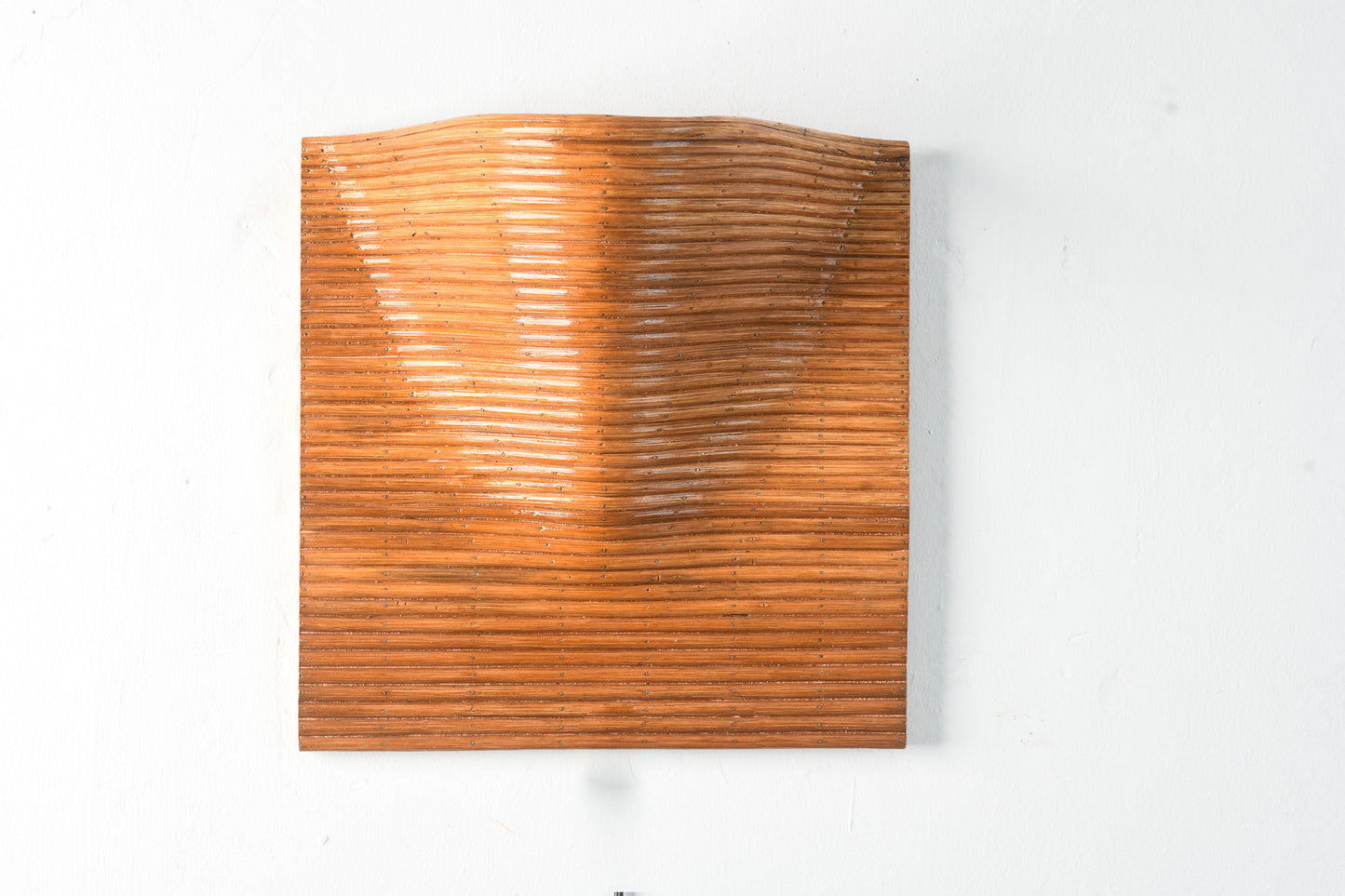 Sculptural Curved Pencil Reed Wall Lamp