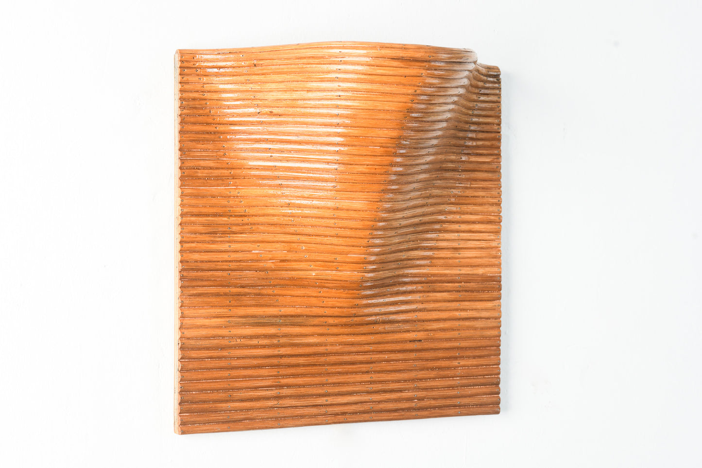 Sculptural Curved Pencil Reed Wall Lamp