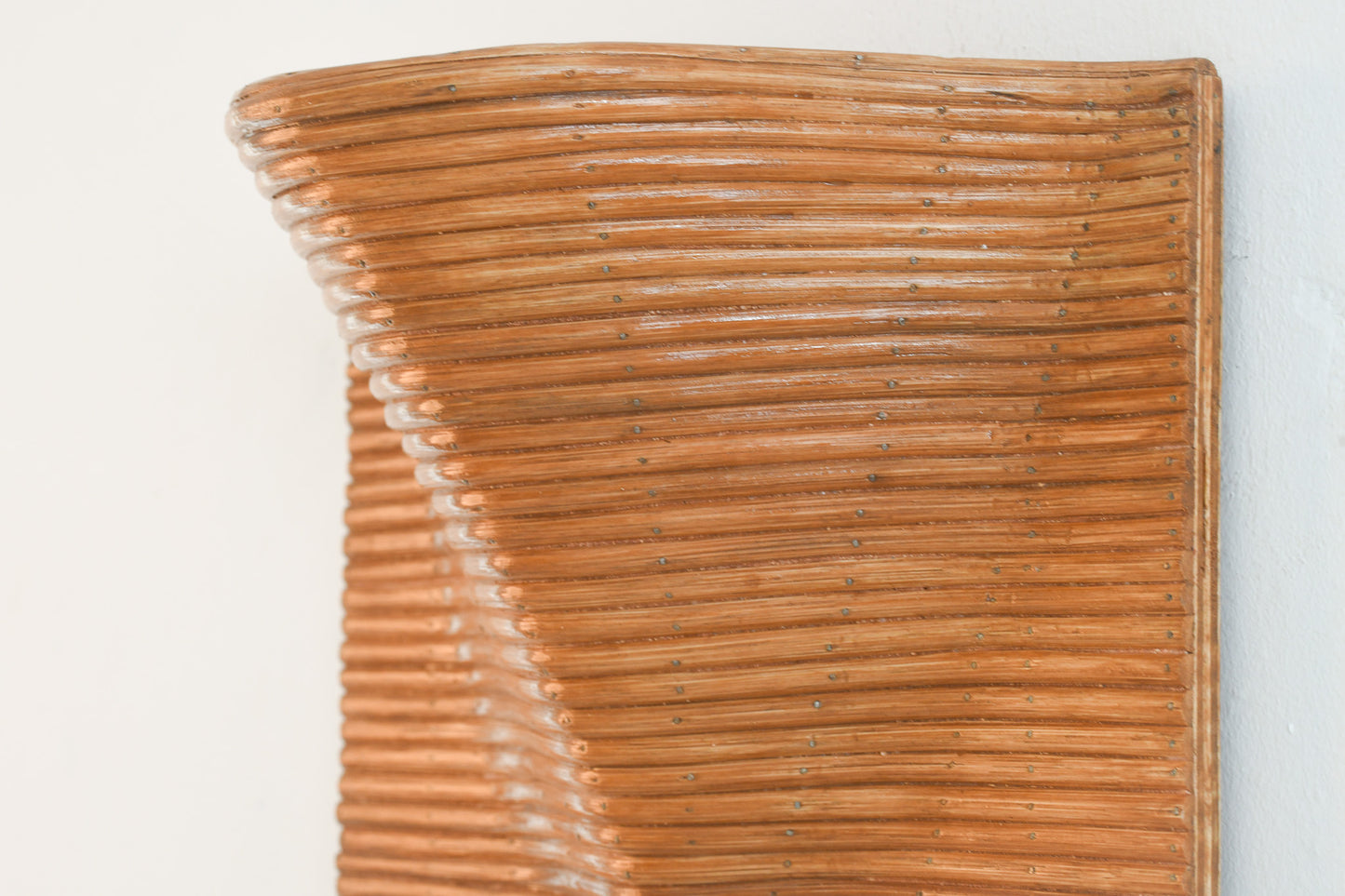 Sculptural Curved Pencil Reed Wall Lamp