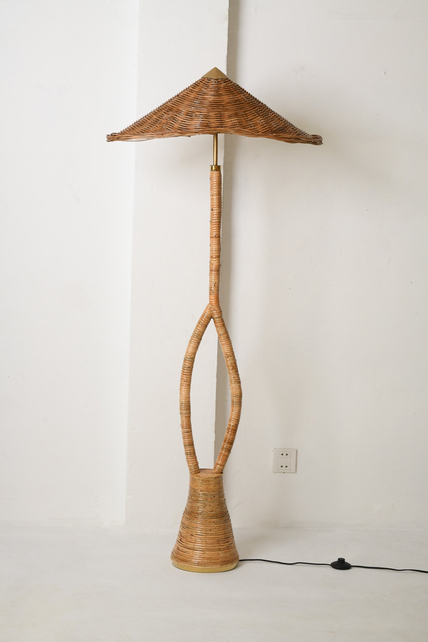 Italian Styled Rattan Floor Lamp