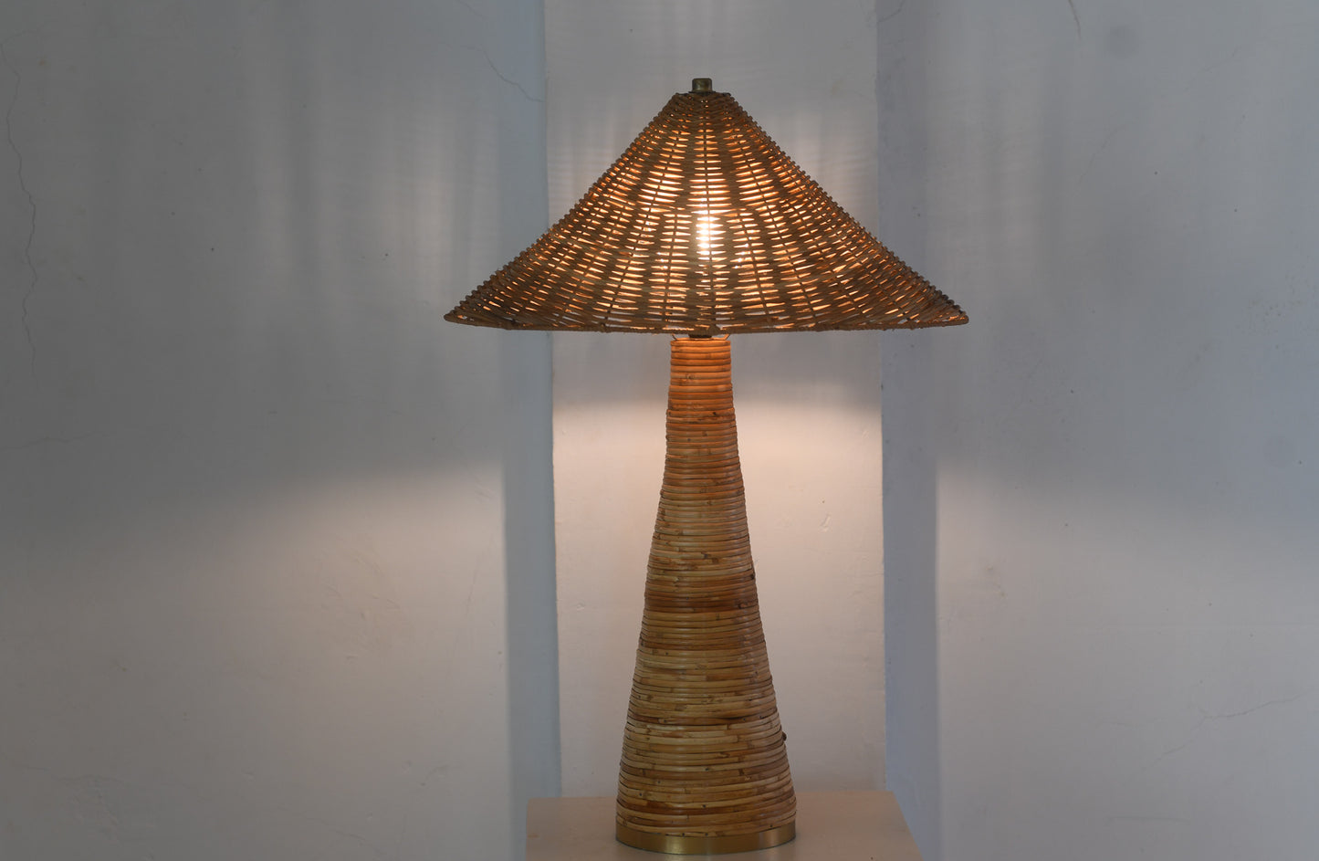 Shroom Rattan Table Lamp 002