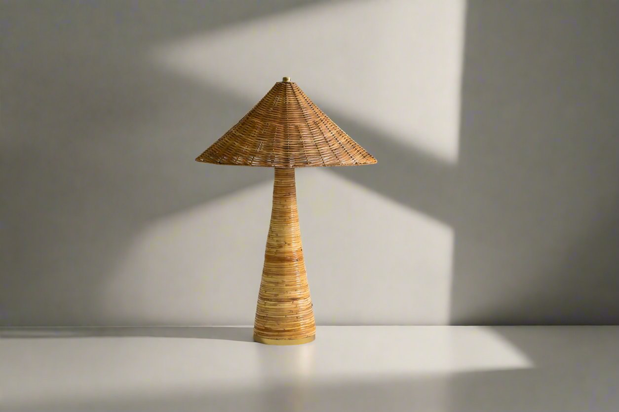 Shroom Rattan Table Lamp 002