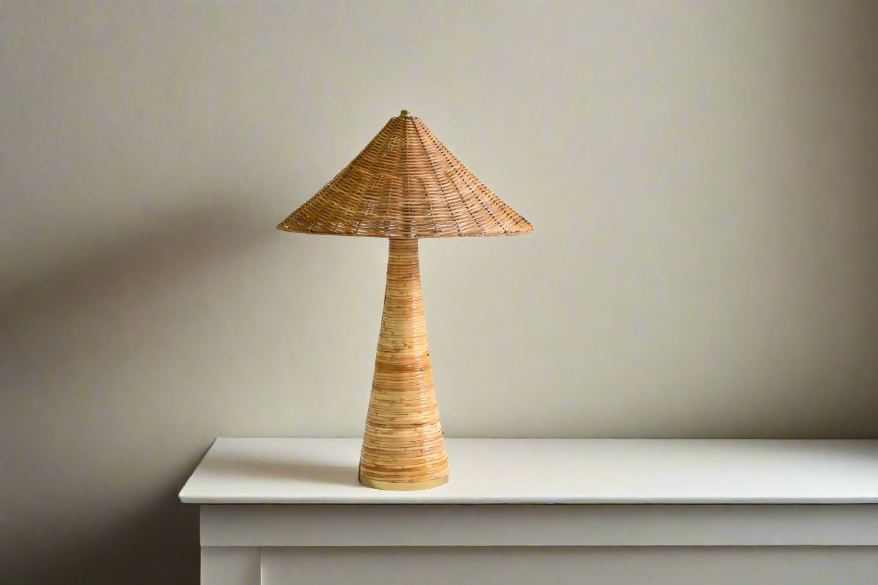 Shroom Rattan Table Lamp 002