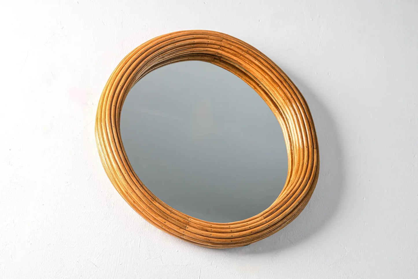 Round Rattan Mirror