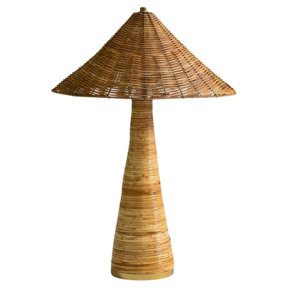 Shroom Rattan Table Lamp 002